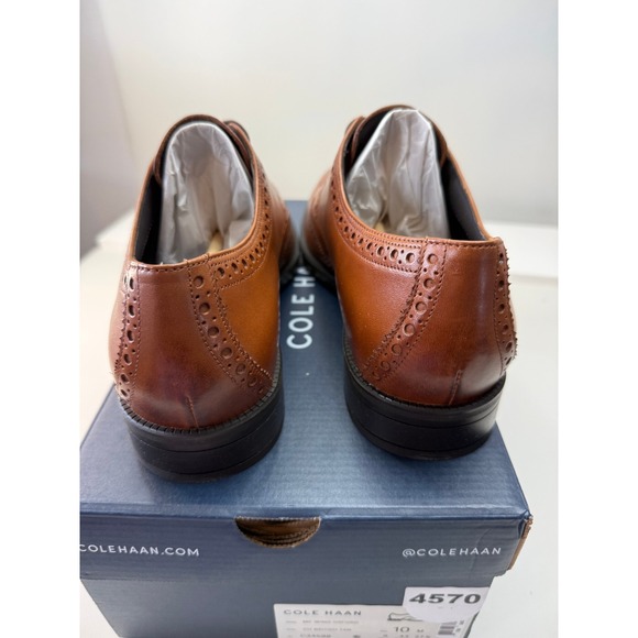 Cole Haan Wing Oxford British Tan Leather Dress Shoes C34598 Mens 10M NWB - Picture 5 of 8